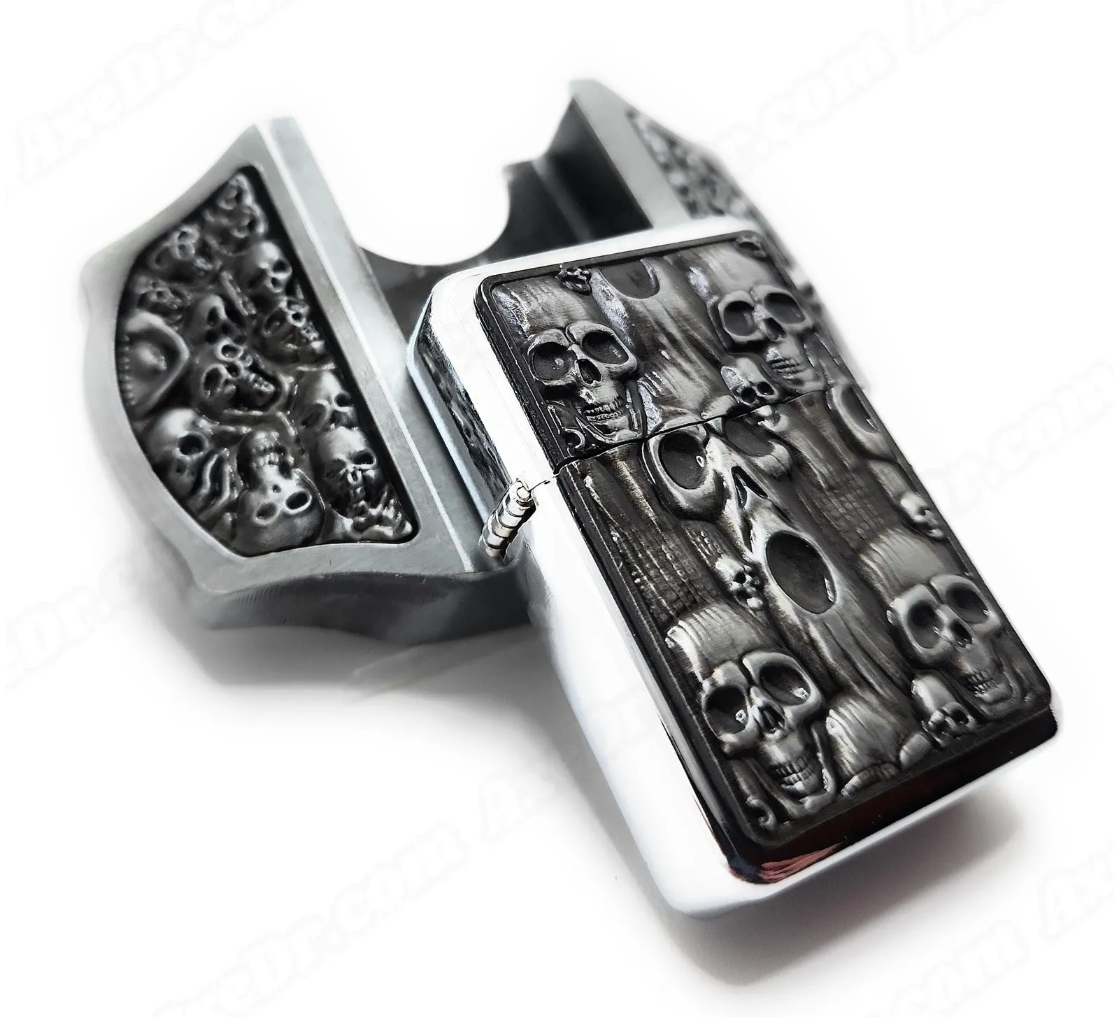 Skulls & Ghosts Lighter Belt Buckle