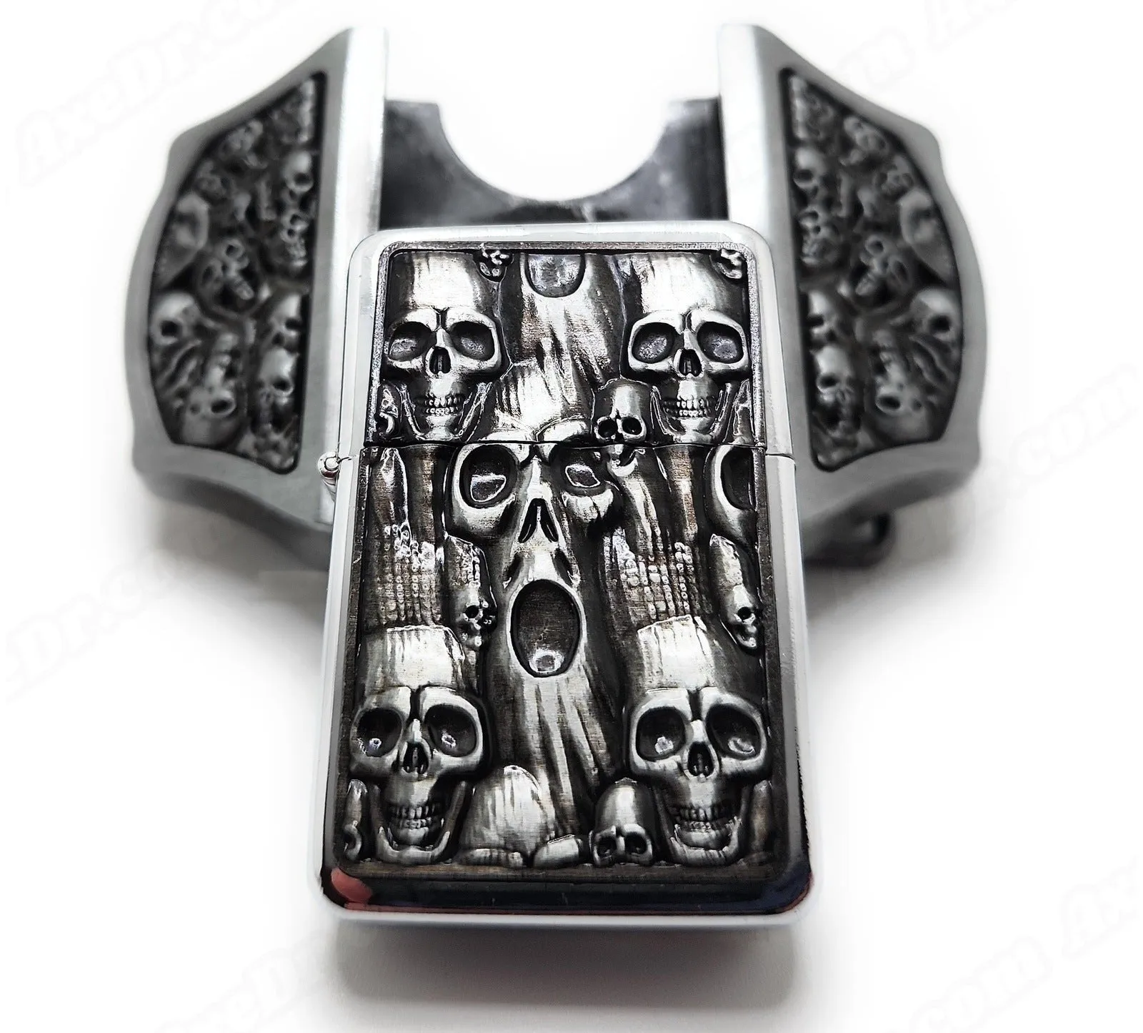 Skulls & Ghosts Lighter Belt Buckle
