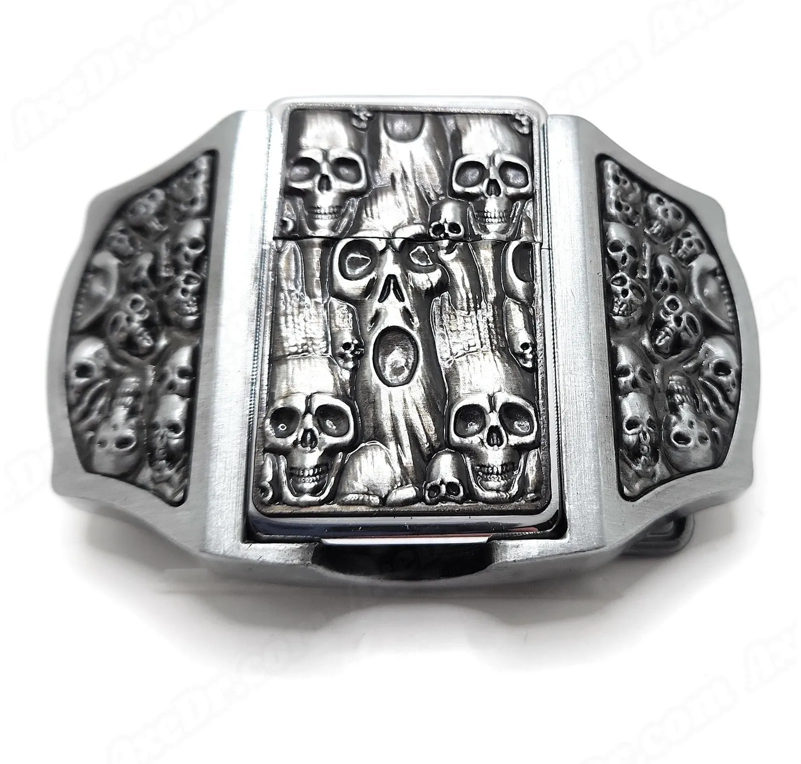 Skulls & Ghosts Lighter Belt Buckle