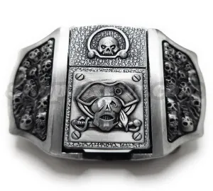 Skulls & Pirates Lighter Belt Buckle