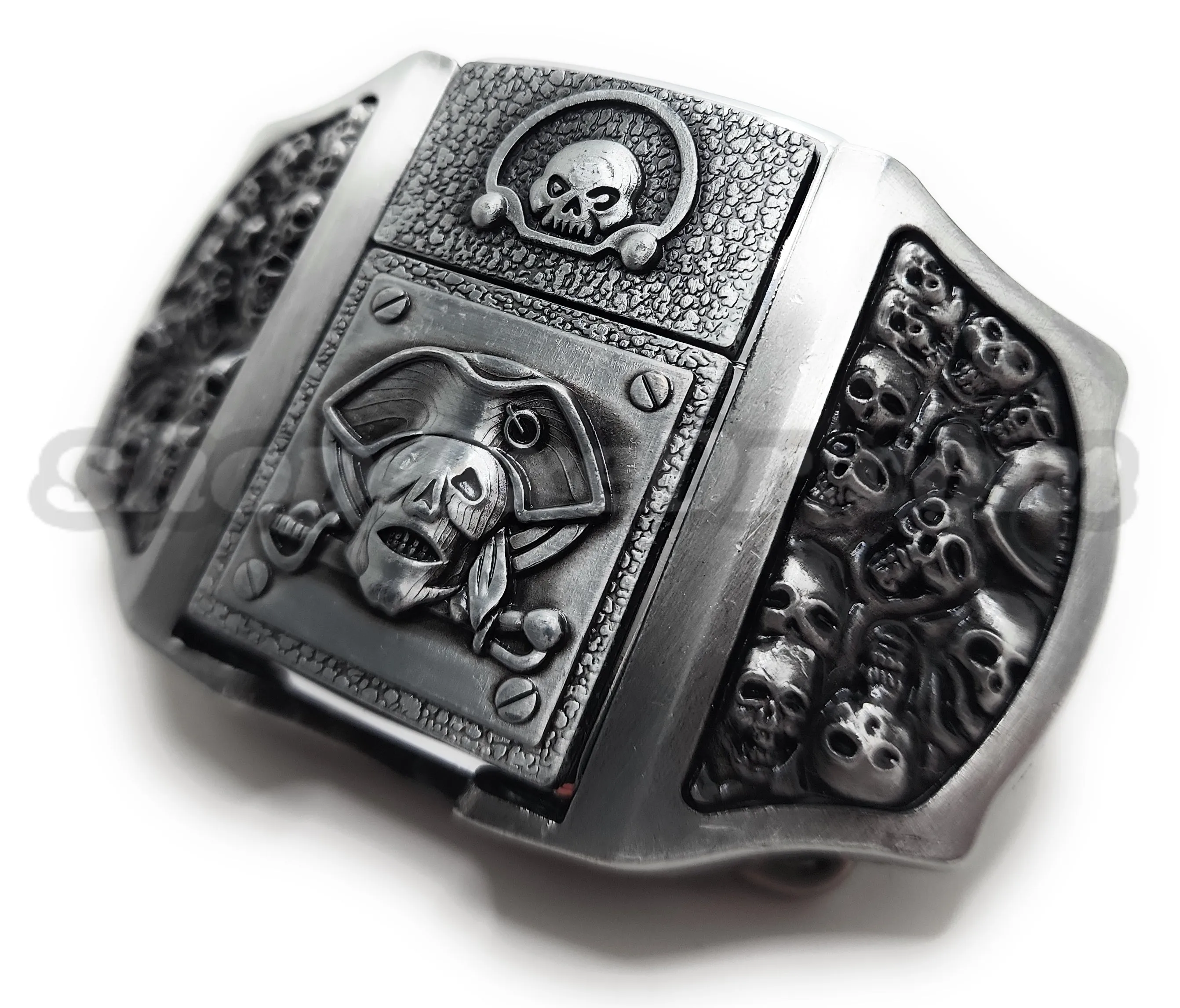 Skulls & Pirates Lighter Belt Buckle