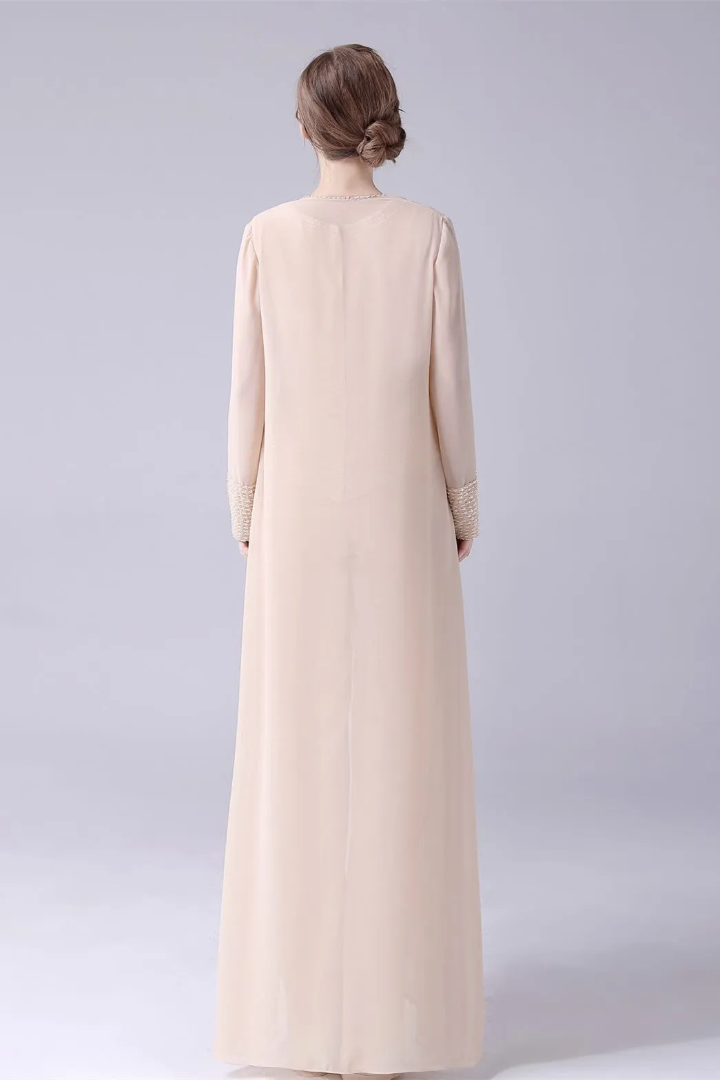 Sleeveless jewel beading vintage mother's suit