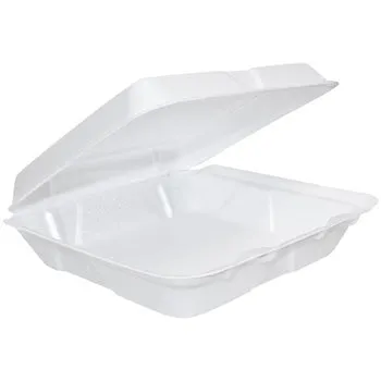 SMALL 1 COMP FOAM HINGED LID 8" X 8 X 3 200CT