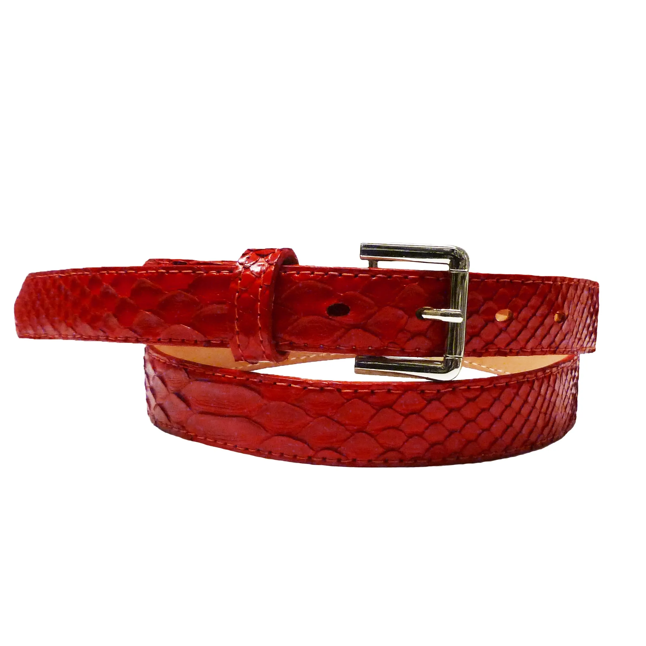 Snakeskin Skinny Belt