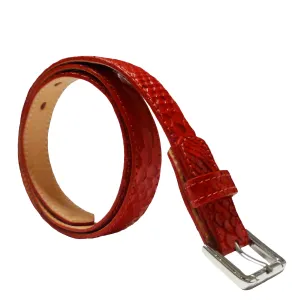 Snakeskin Skinny Belt