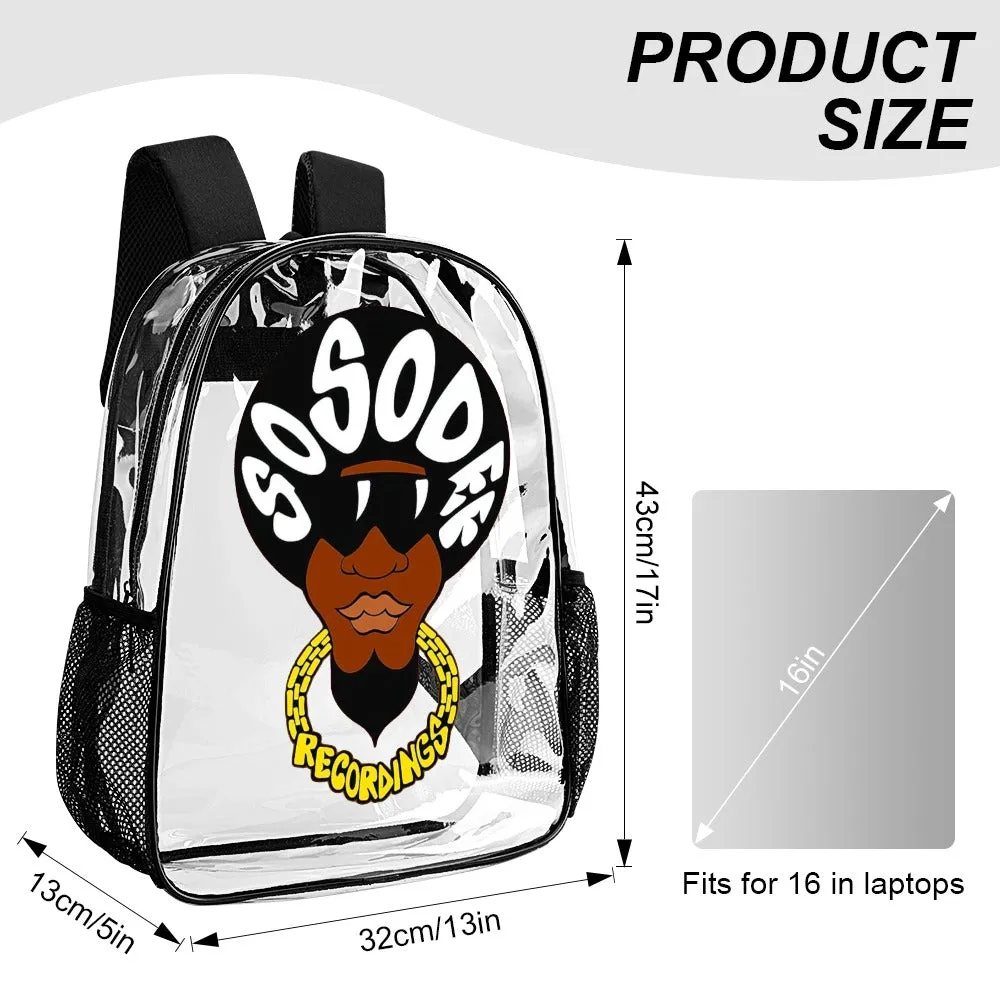 So So Def Transparent Backpack 17 Inch