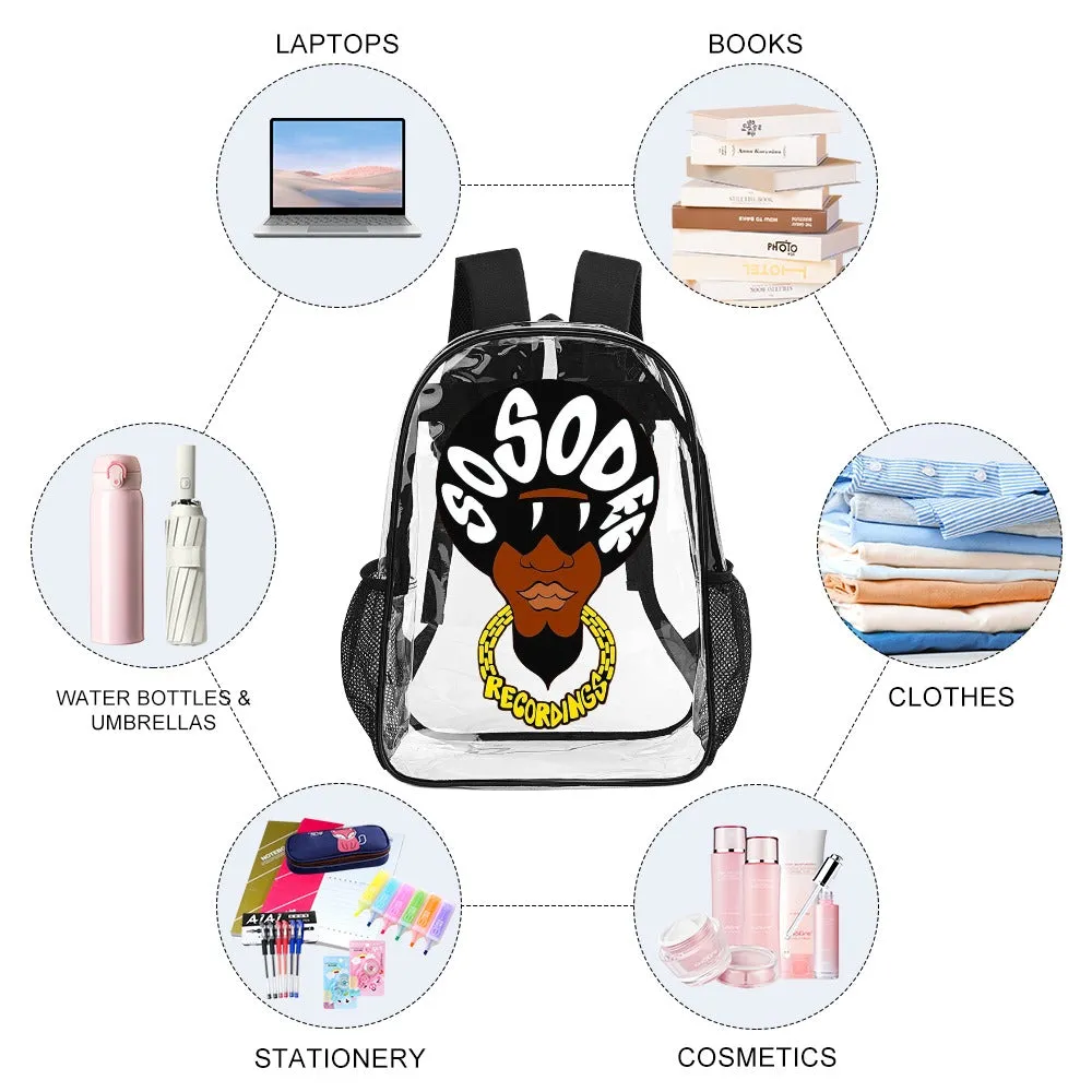 So So Def Transparent Backpack 17 Inch