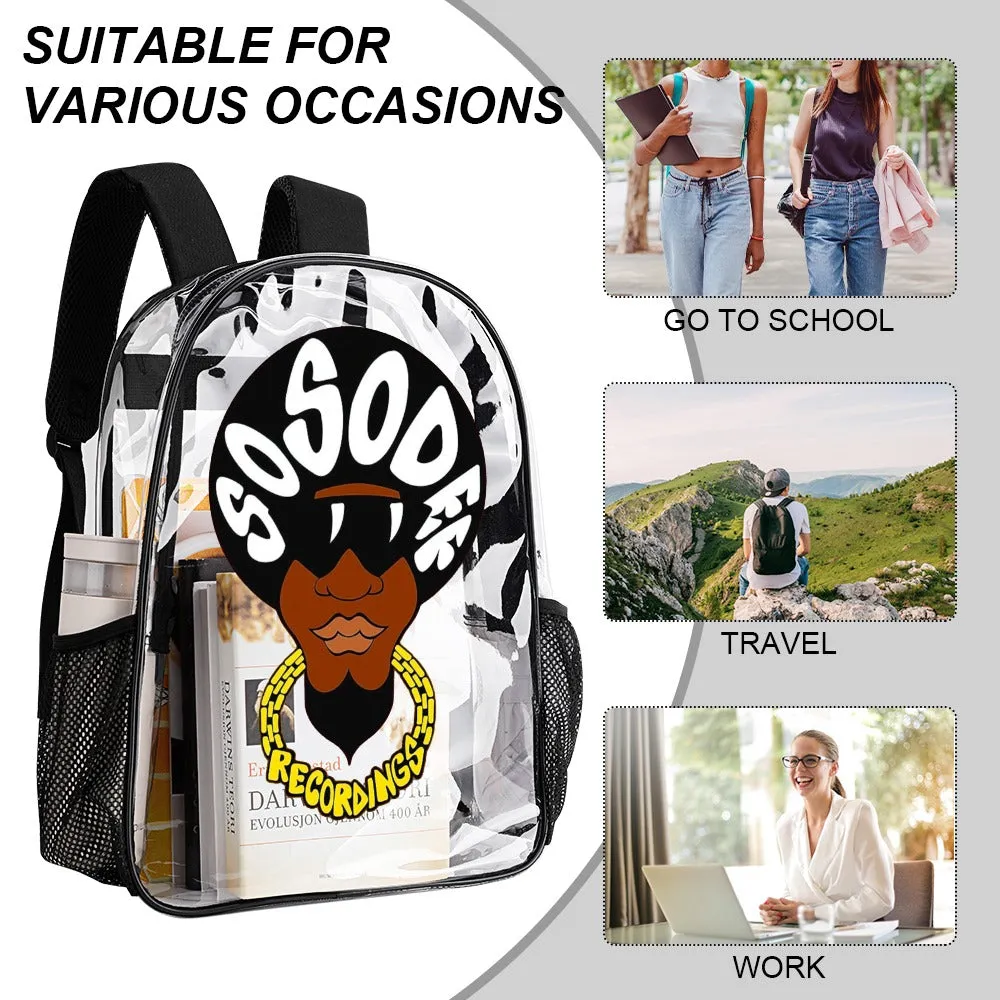 So So Def Transparent Backpack 17 Inch