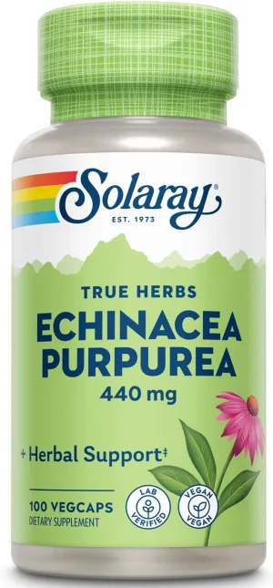 Solaray Echinacea Purpurea Raíz De 450mg 100 Cápsulas