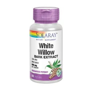 Solaray Guaranteed Potency White Willow Bark Extract, Veg Cap (Btl-Plastic) 750mg | 60ct