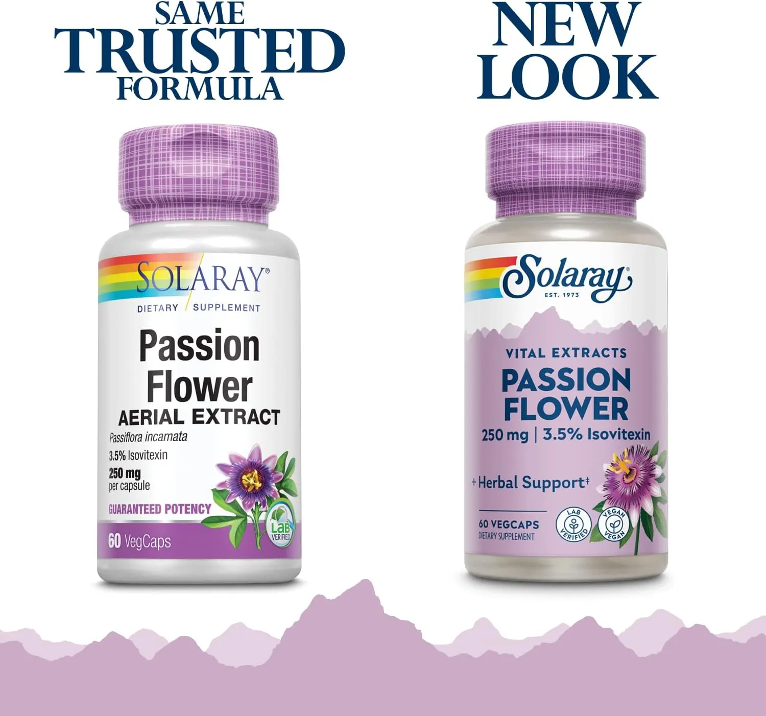 Solaray Passion Flower Extract Supplement, 250 mg | 60 Count