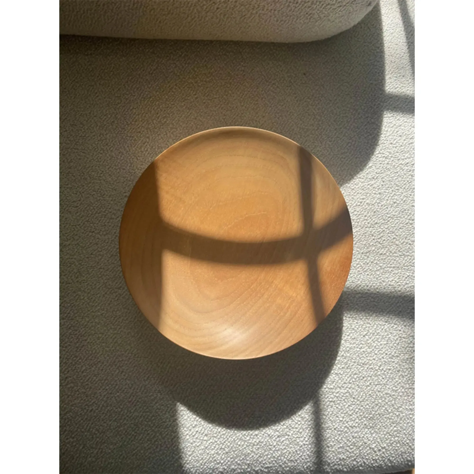 Solid Teak Shallow Bowl
