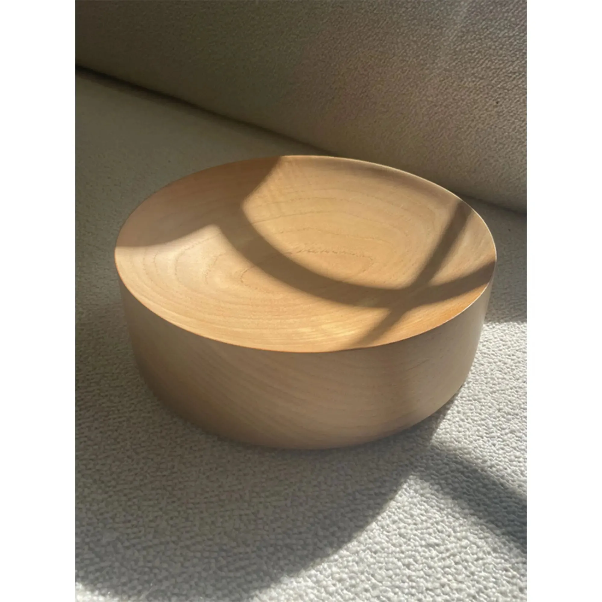 Solid Teak Shallow Bowl