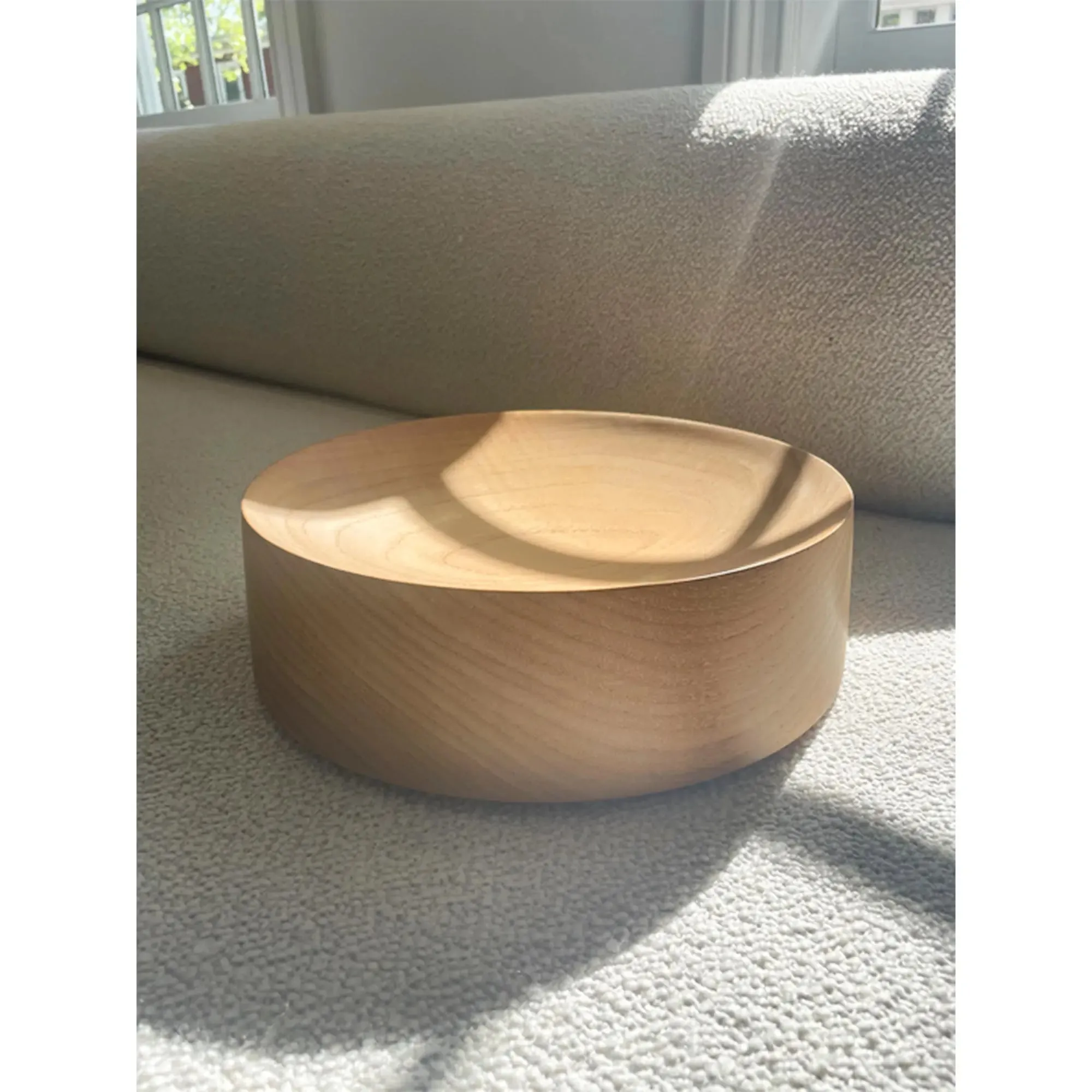 Solid Teak Shallow Bowl