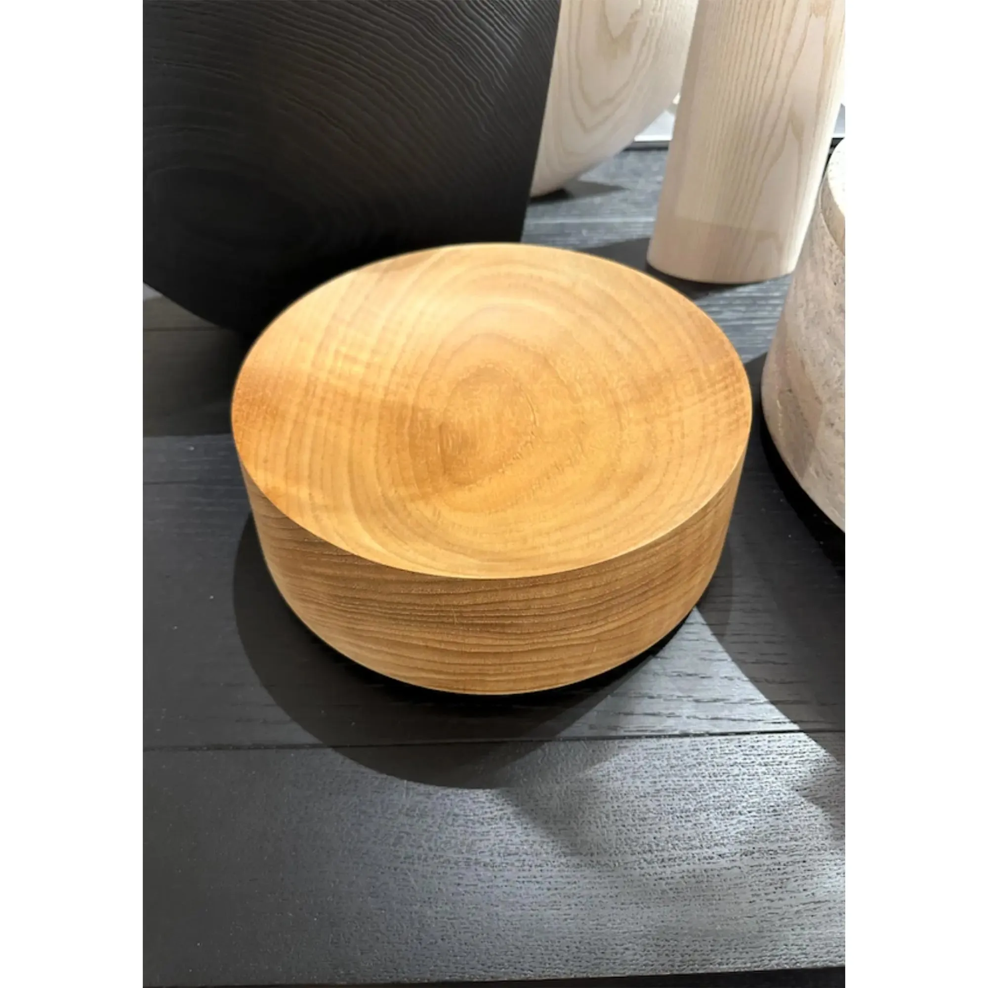 Solid Teak Shallow Bowl