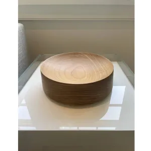 Solid Teak Shallow Bowl