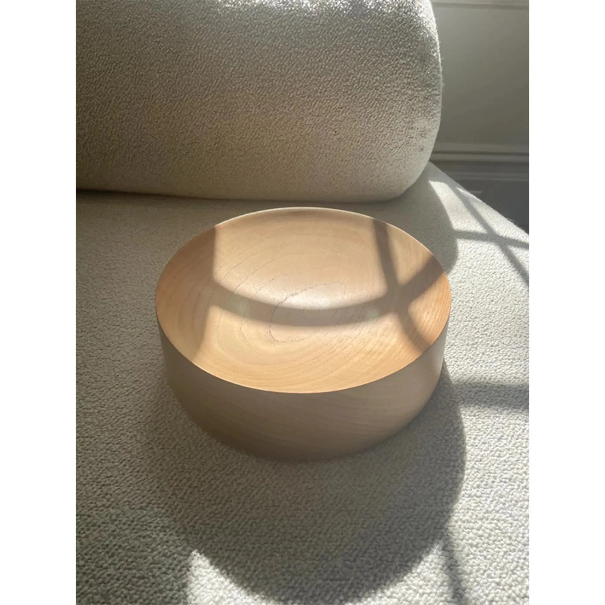 Solid Teak Shallow Bowl