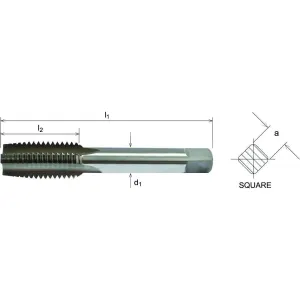 SOMTA - Series 521 HSS BSW Tap 7/16" Taper (Whitworth) - Short Hand Tap
