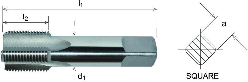 SOMTA - Series 571 HSS BSP-G Tap 1-1/2" Taper - Parallel Pipe Tap