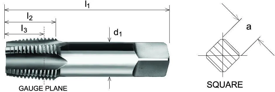 SOMTA - Series 575 HSS BSPT Tap 1-1/4" (Bottoming Lead, Taper Form)
