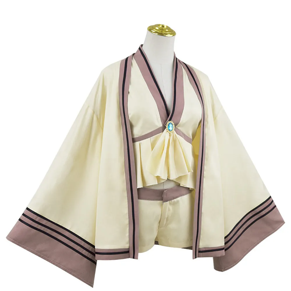 Sousou No Frieren Elf Serie Anime Character Yellow Robe Cosplay Costume Outfits Halloween Carnival Suit