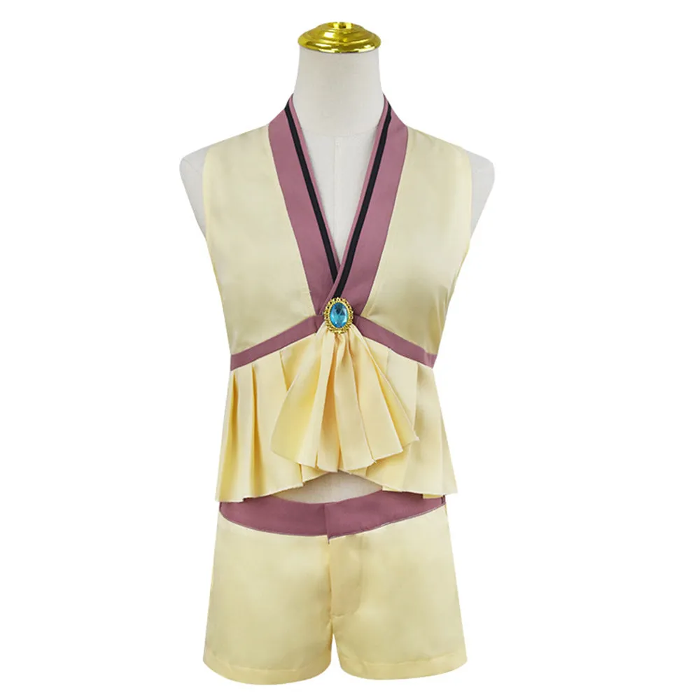 Sousou No Frieren Elf Serie Anime Character Yellow Robe Cosplay Costume Outfits Halloween Carnival Suit
