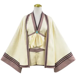 Sousou No Frieren Elf Serie Anime Character Yellow Robe Cosplay Costume Outfits Halloween Carnival Suit