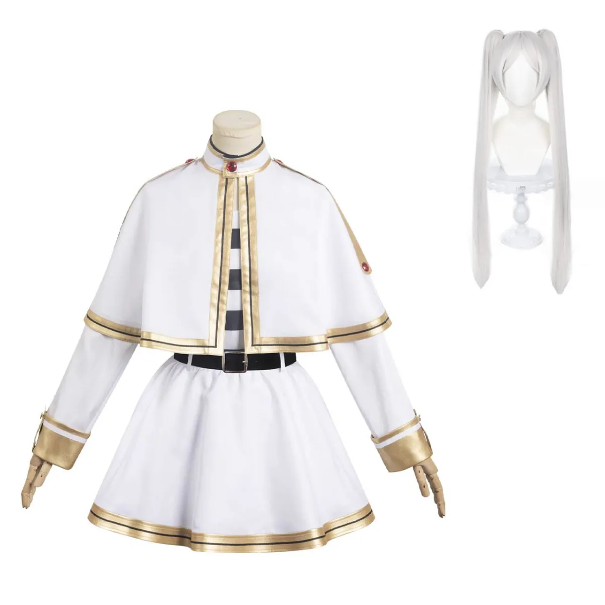 Sousou No Frieren Frieren Cosplay Costume Women Cape Dress Belt Outfits