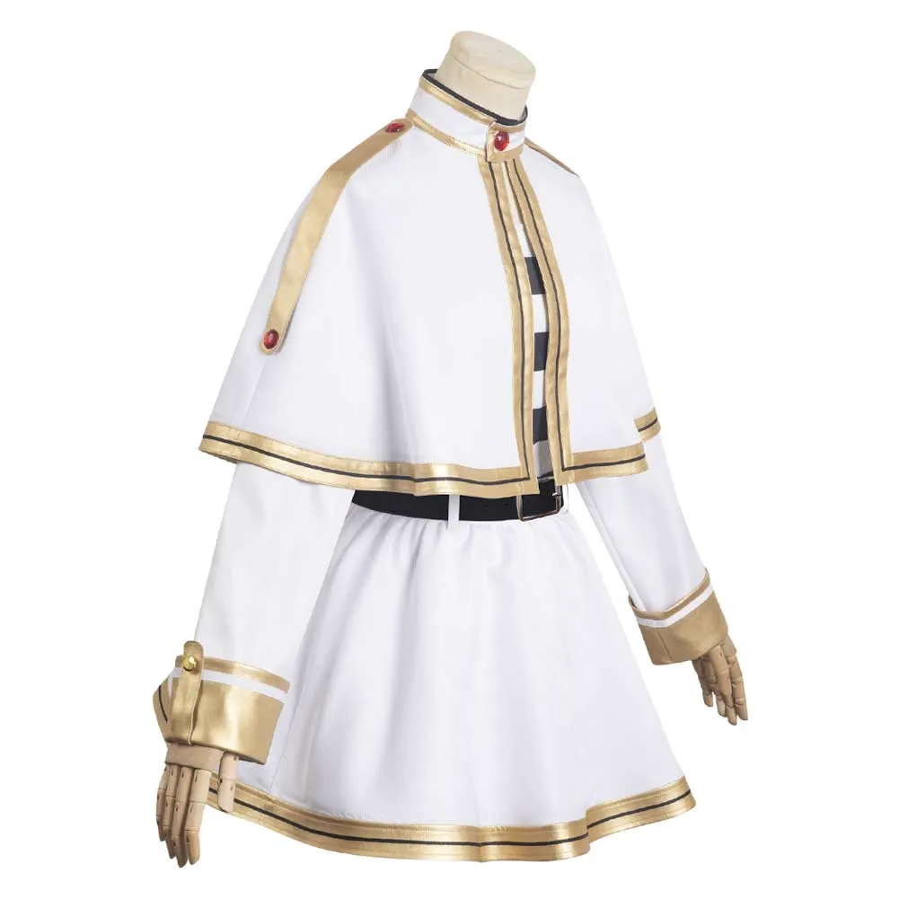 Sousou No Frieren Frieren Kids Children White Dress Cosplay Costume Outfits Halloween Carnival Suit