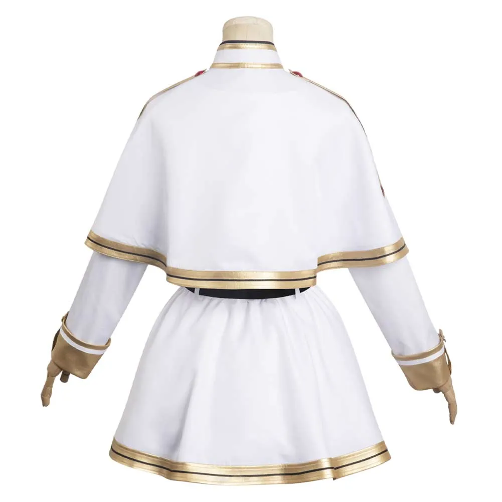 Sousou No Frieren Frieren Kids Children White Dress Cosplay Costume Outfits Halloween Carnival Suit