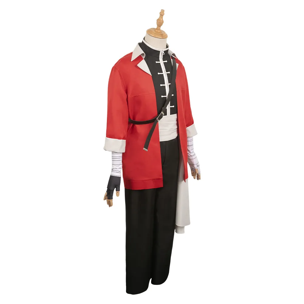 Sousou No Frieren Stark Red Suit Cosplay Costume Outfits