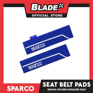 Sparco Seat Belt Pads, Shoulder Pads Set of 2pcs SPC1200 (Blue)