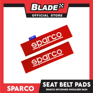 Sparco Seat Belt Pads, Shoulder Pads Set of 2pcs SPC1204RD (Red)