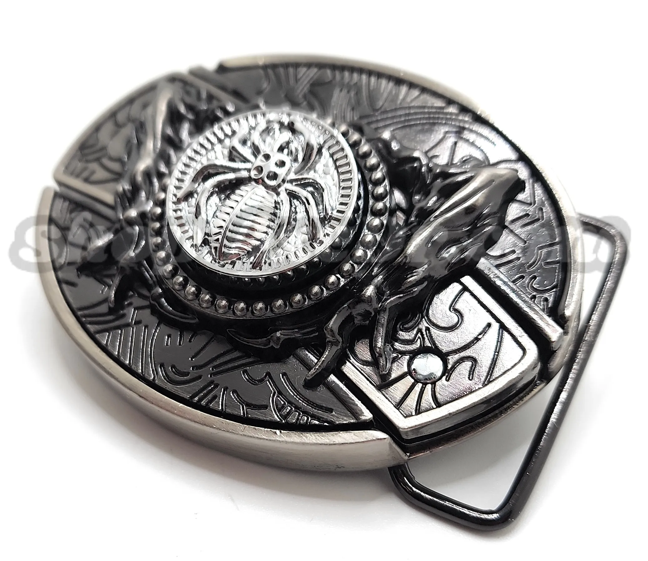 Spider Spinner Folding Knife Belt Buckle