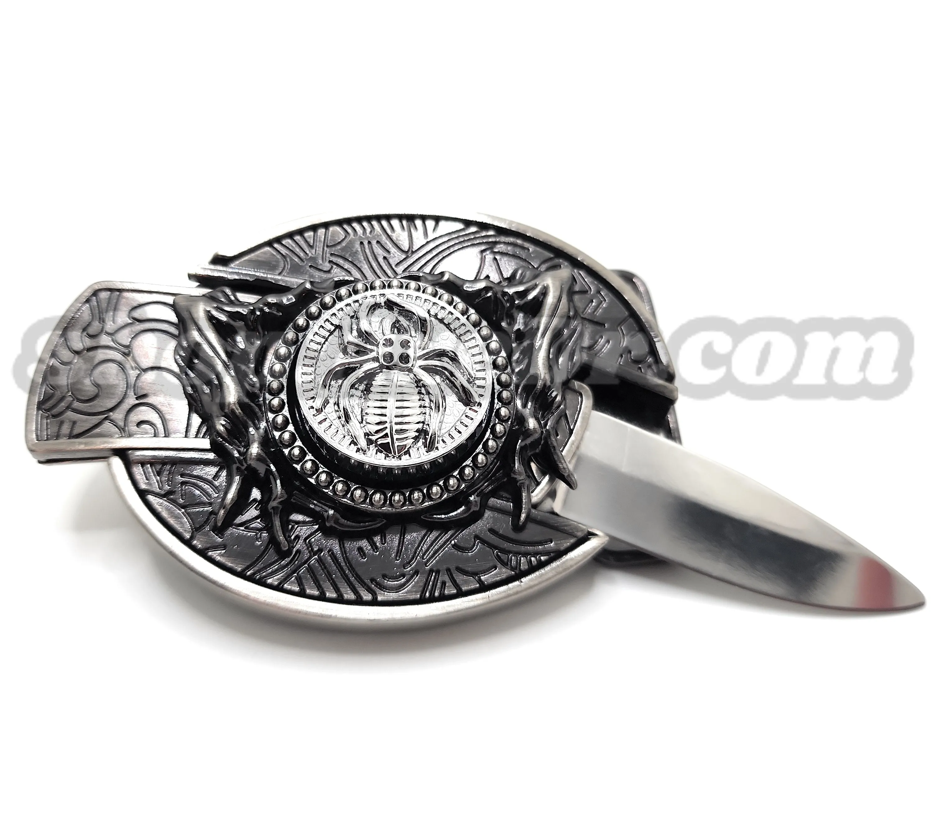 Spider Spinner Folding Knife Belt Buckle