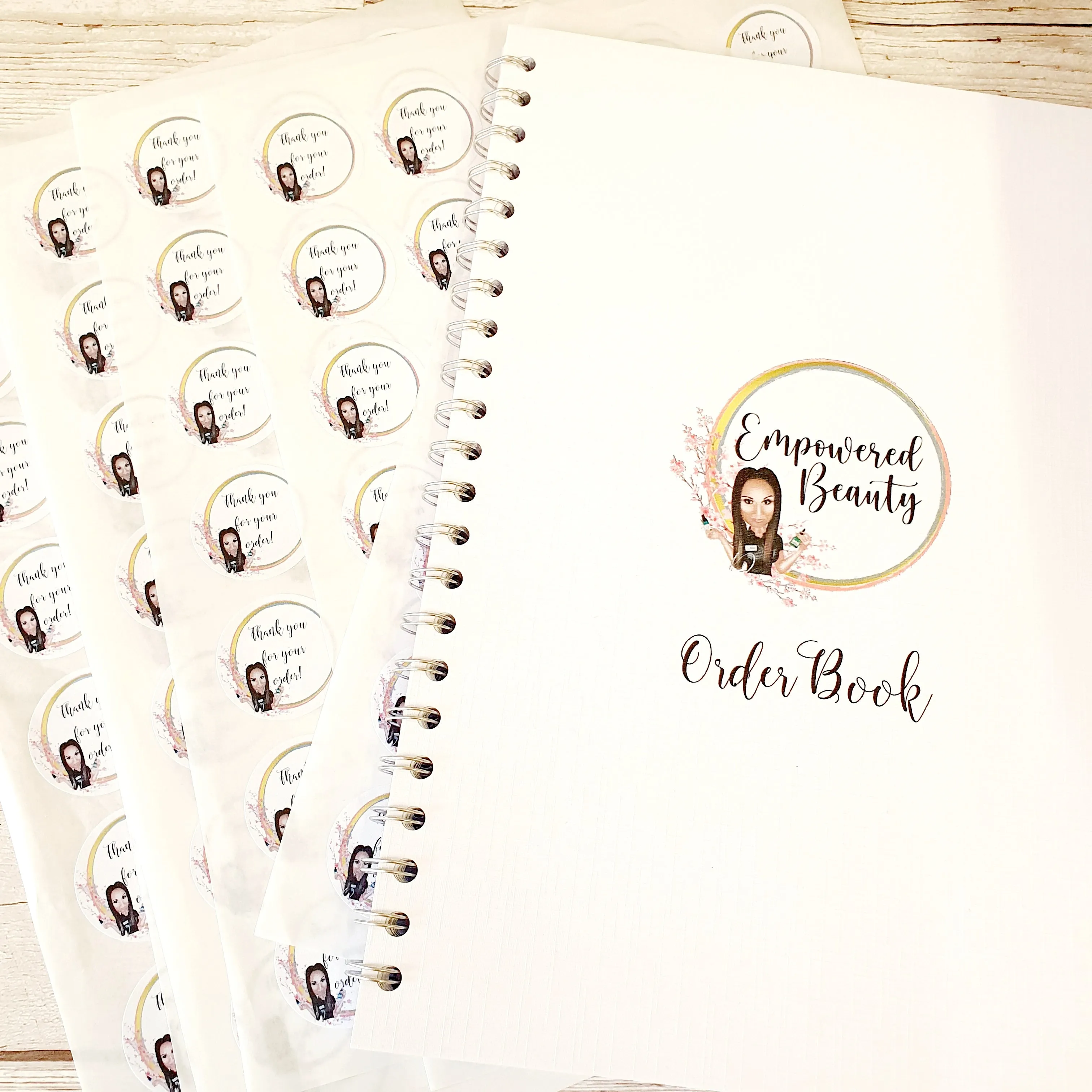 Spiral Bound A4 - 60 page Order Book & Stickers Bundle