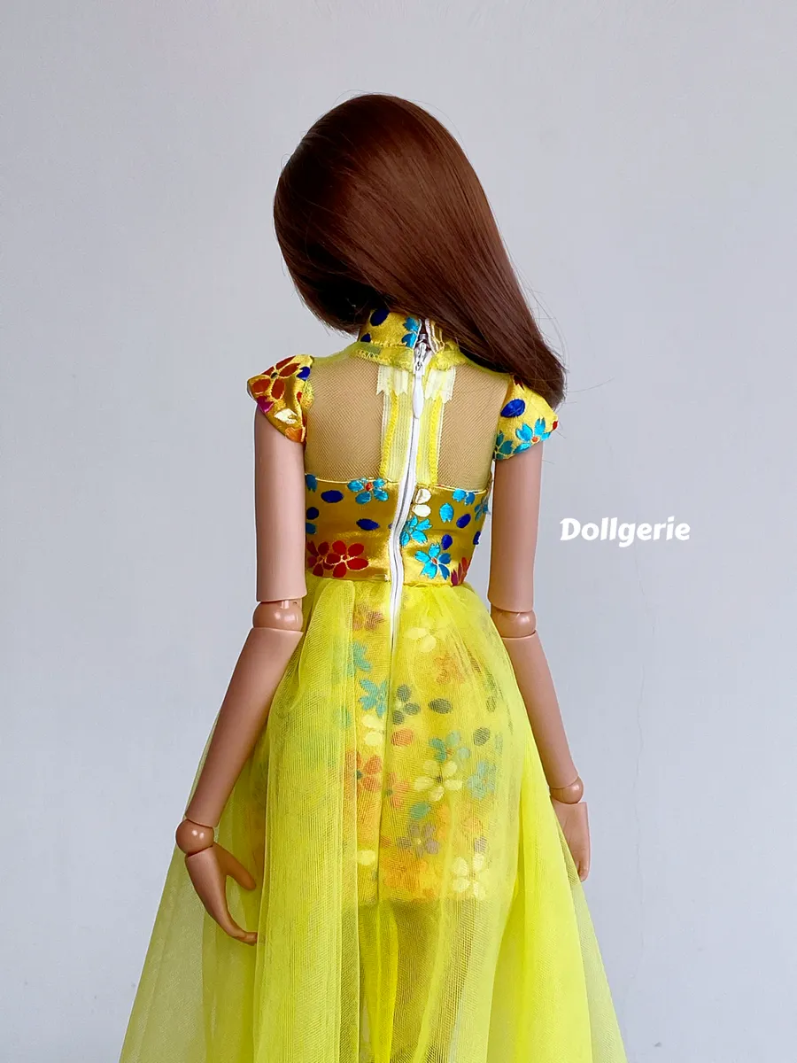 Spirea Yellow Mini QiPao for SmartDoll