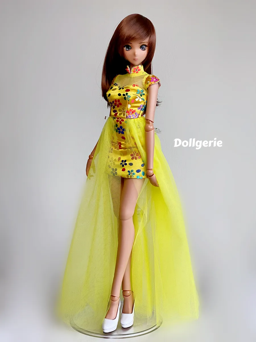 Spirea Yellow Mini QiPao for SmartDoll