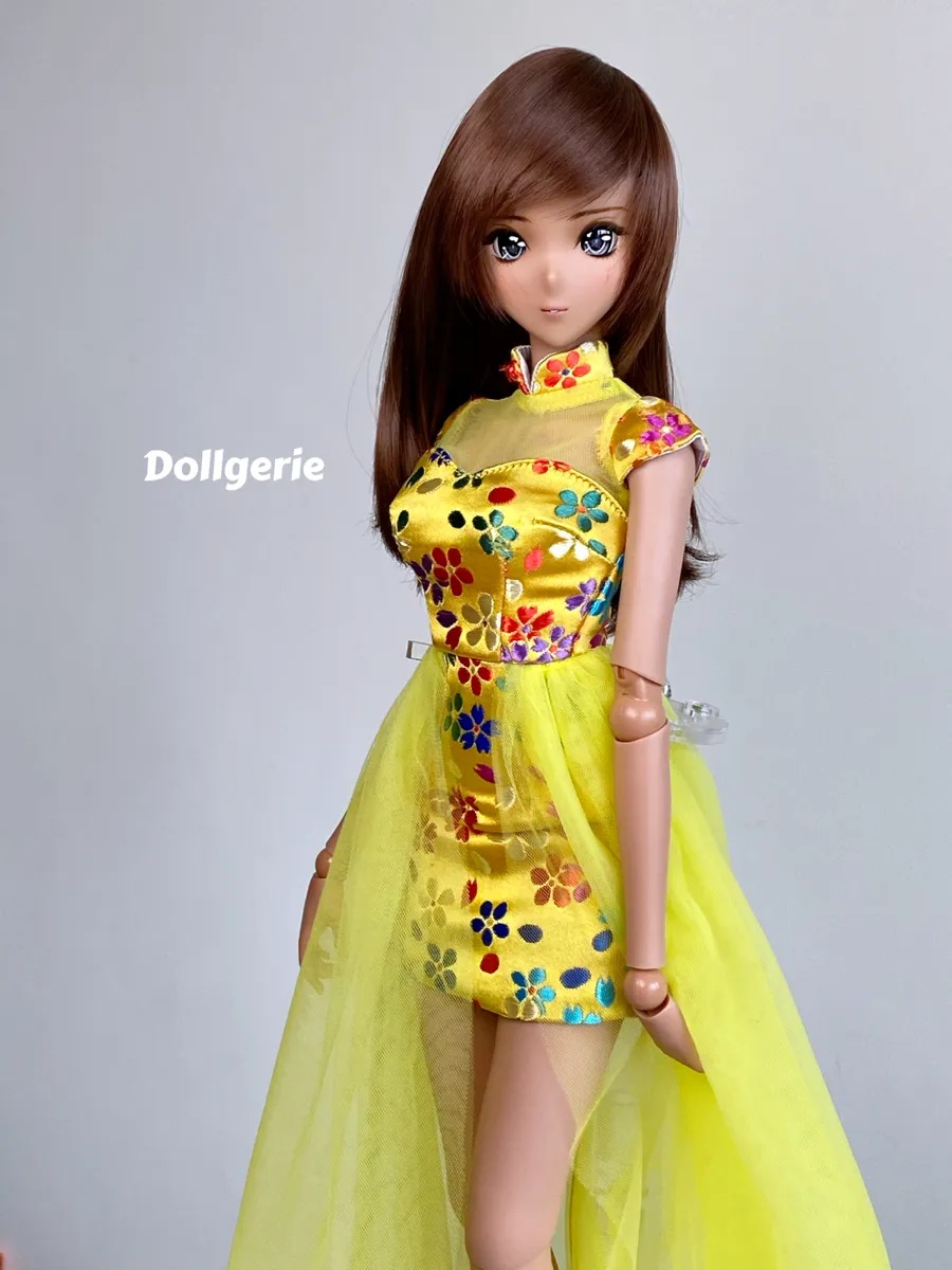 Spirea Yellow Mini QiPao for SmartDoll