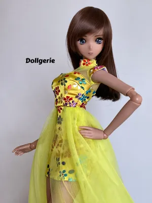 Spirea Yellow Mini QiPao for SmartDoll