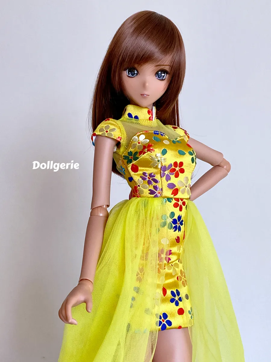 Spirea Yellow Mini QiPao for SmartDoll