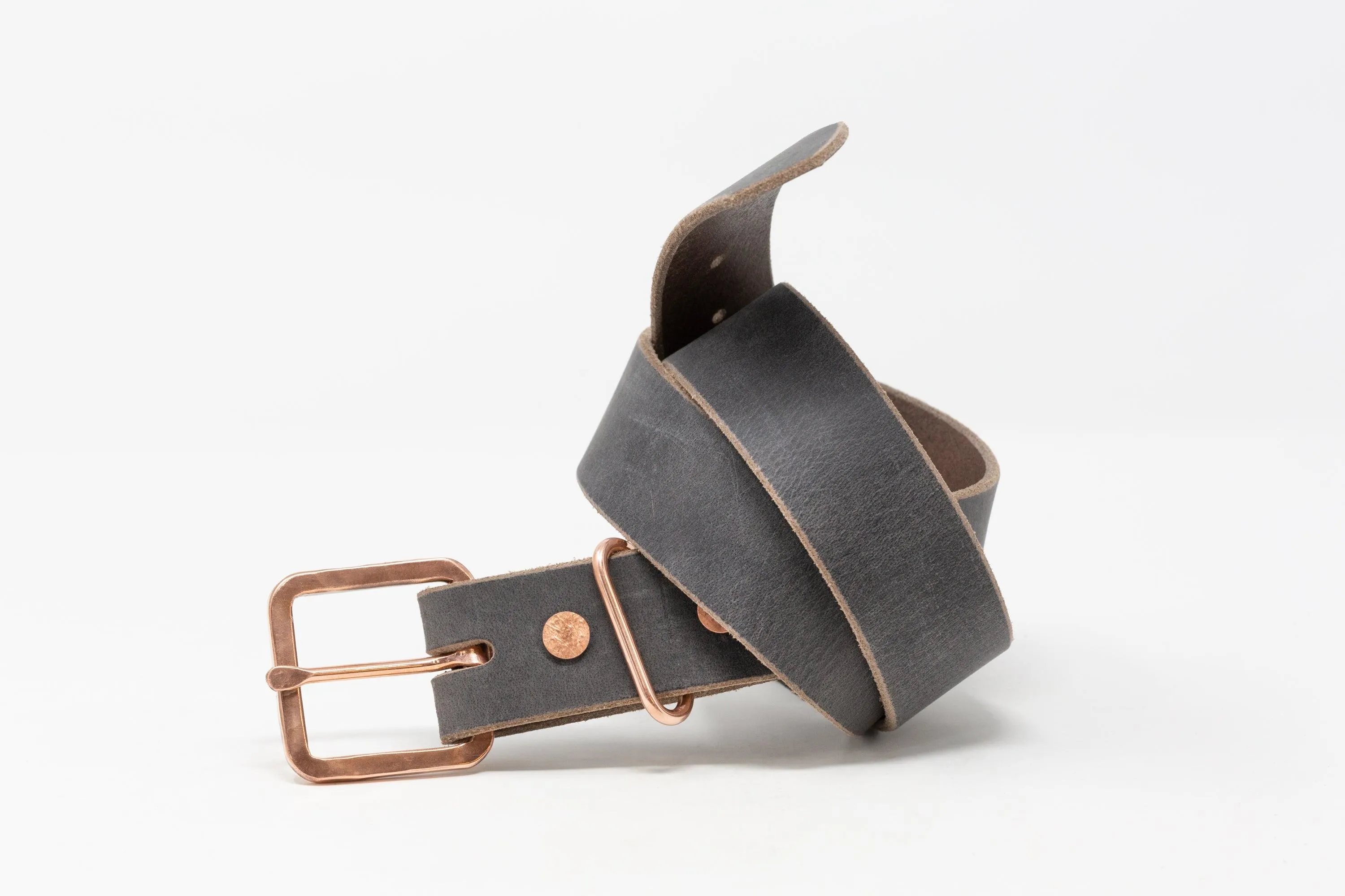Square Rustic Copper Buckle Belts