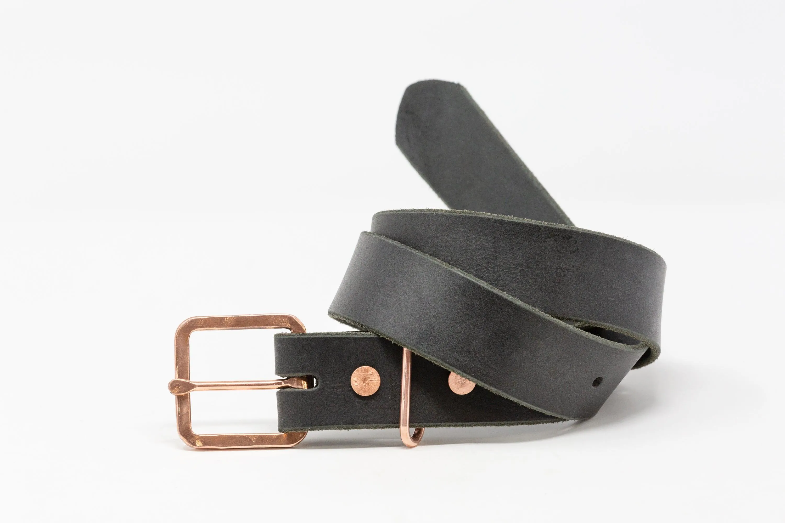 Square Rustic Copper Buckle Belts