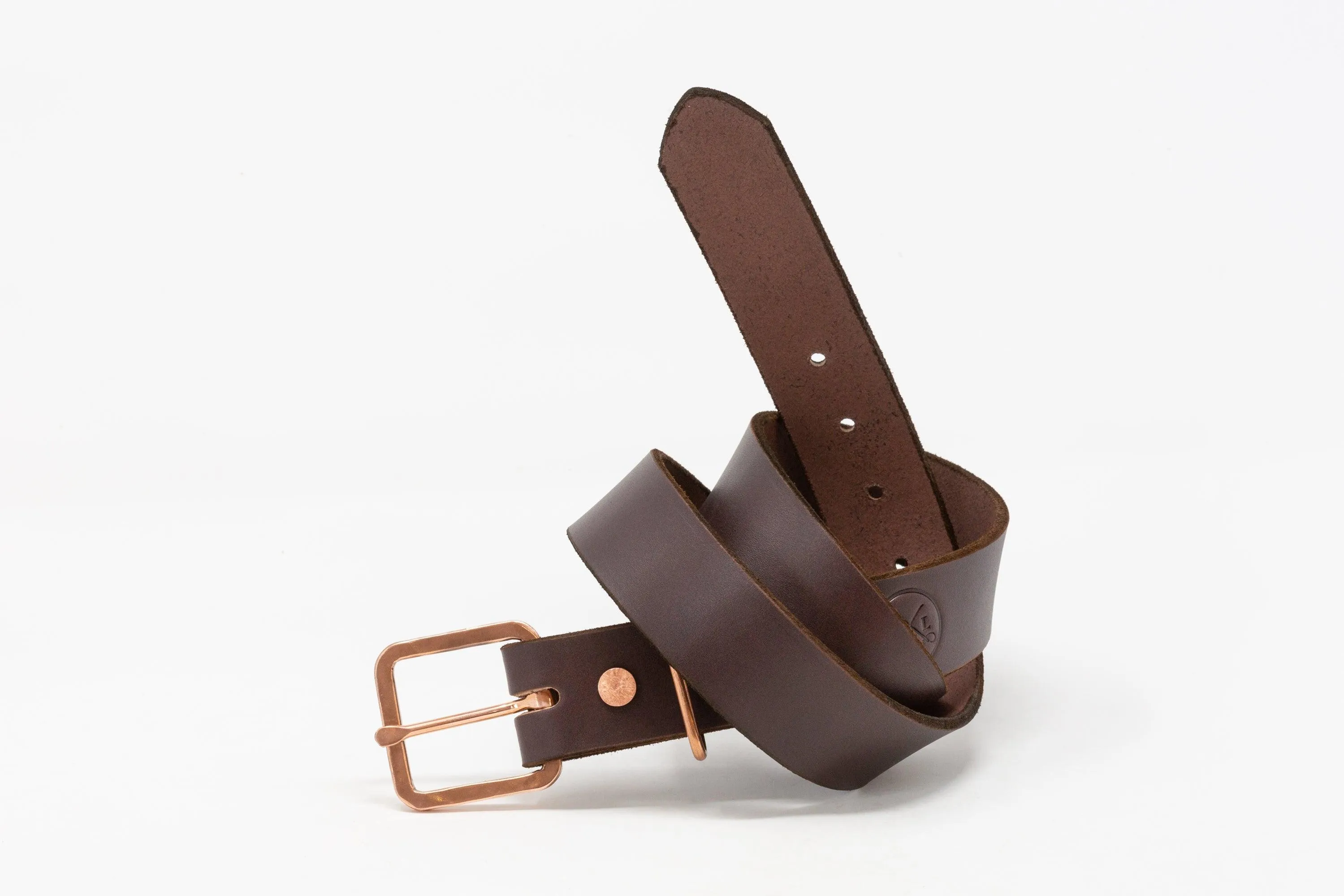 Square Rustic Copper Buckle Belts