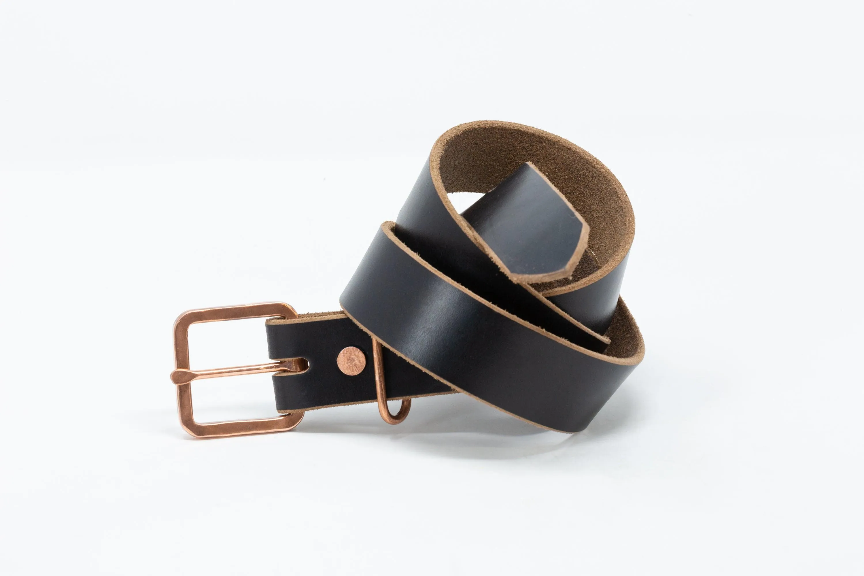 Square Rustic Copper Buckle Belts