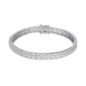 S.Silver CZ Designer 7.5 Inch Womens Bracelet RP