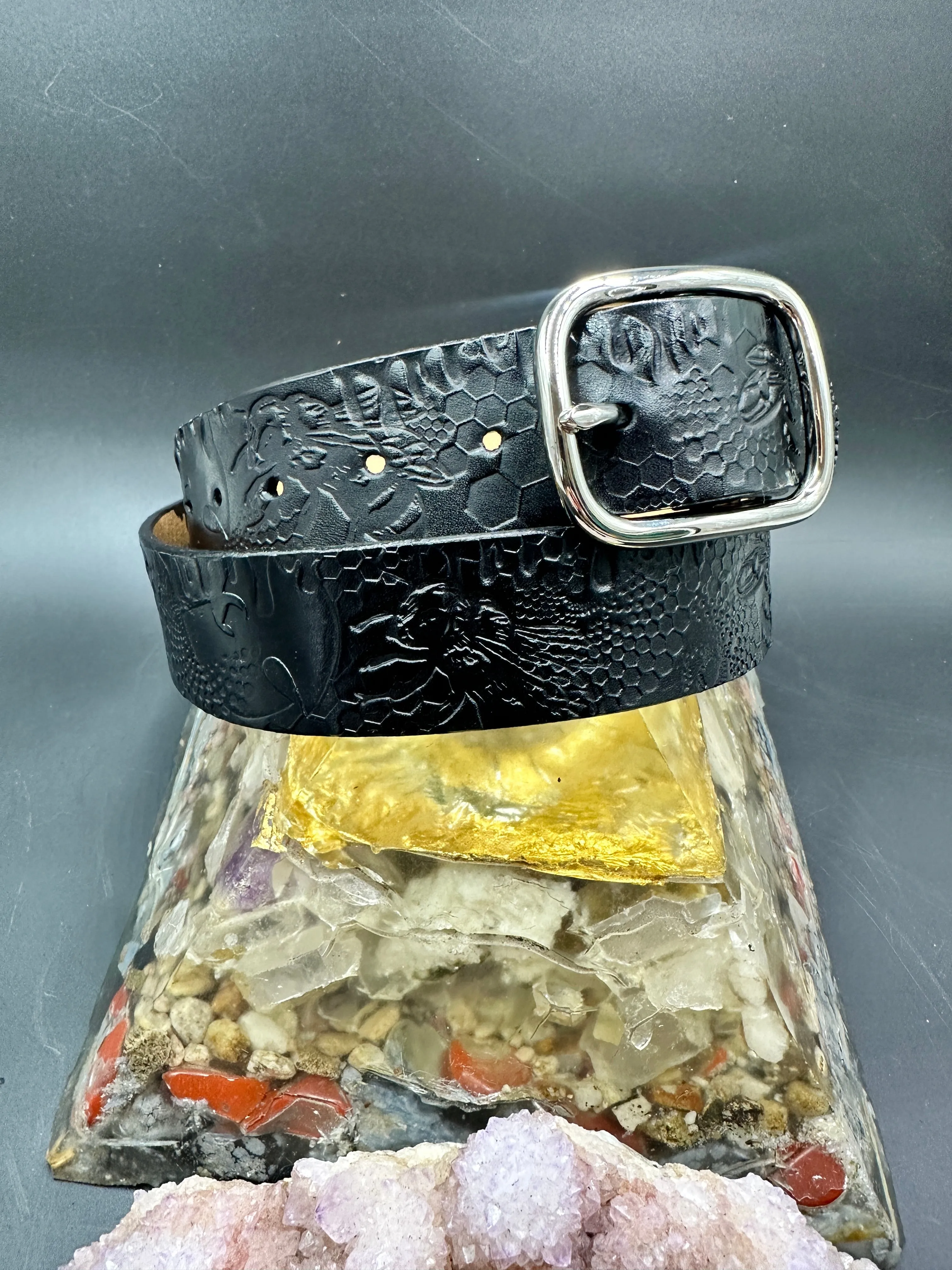 Stamped Leather Belt - WuTang