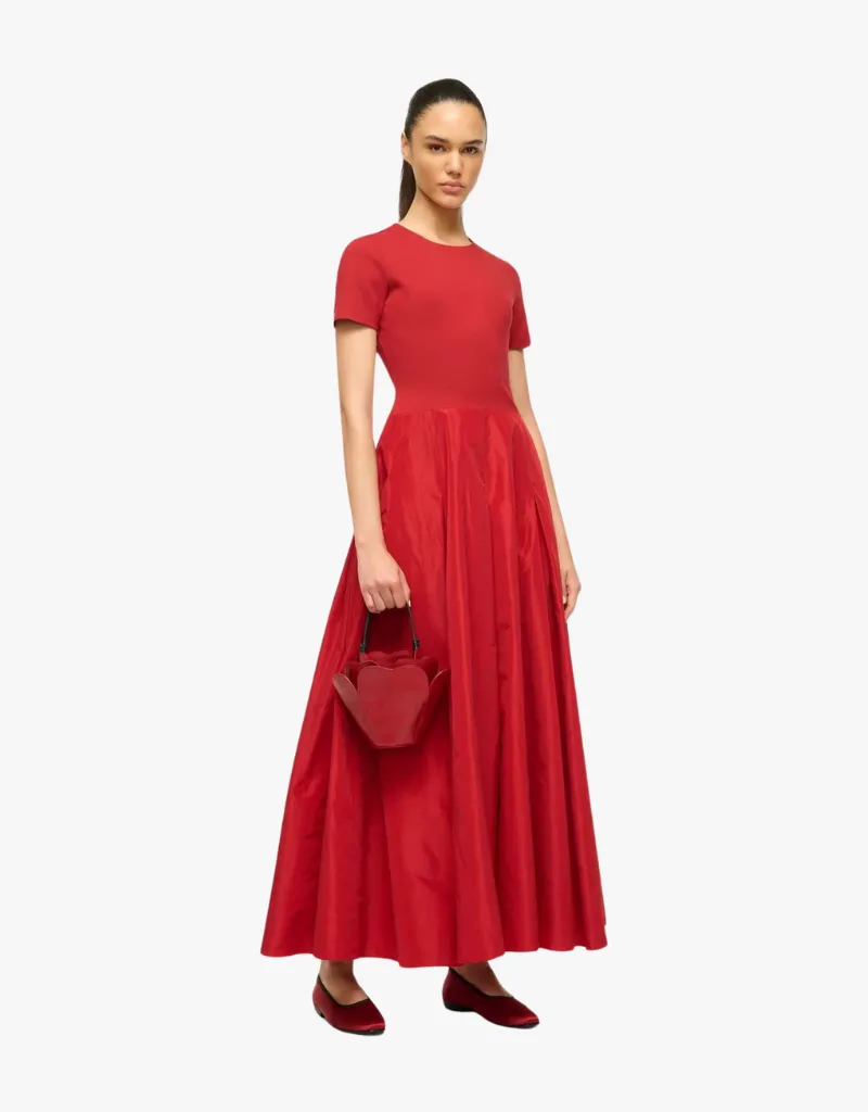 Staud Juliet Handbag in Rouge