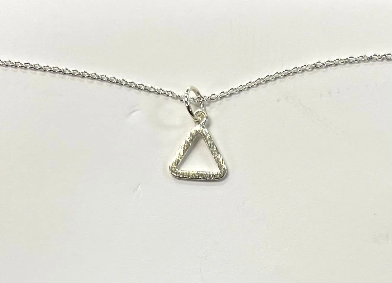 Sterling Silver Triangle Necklace