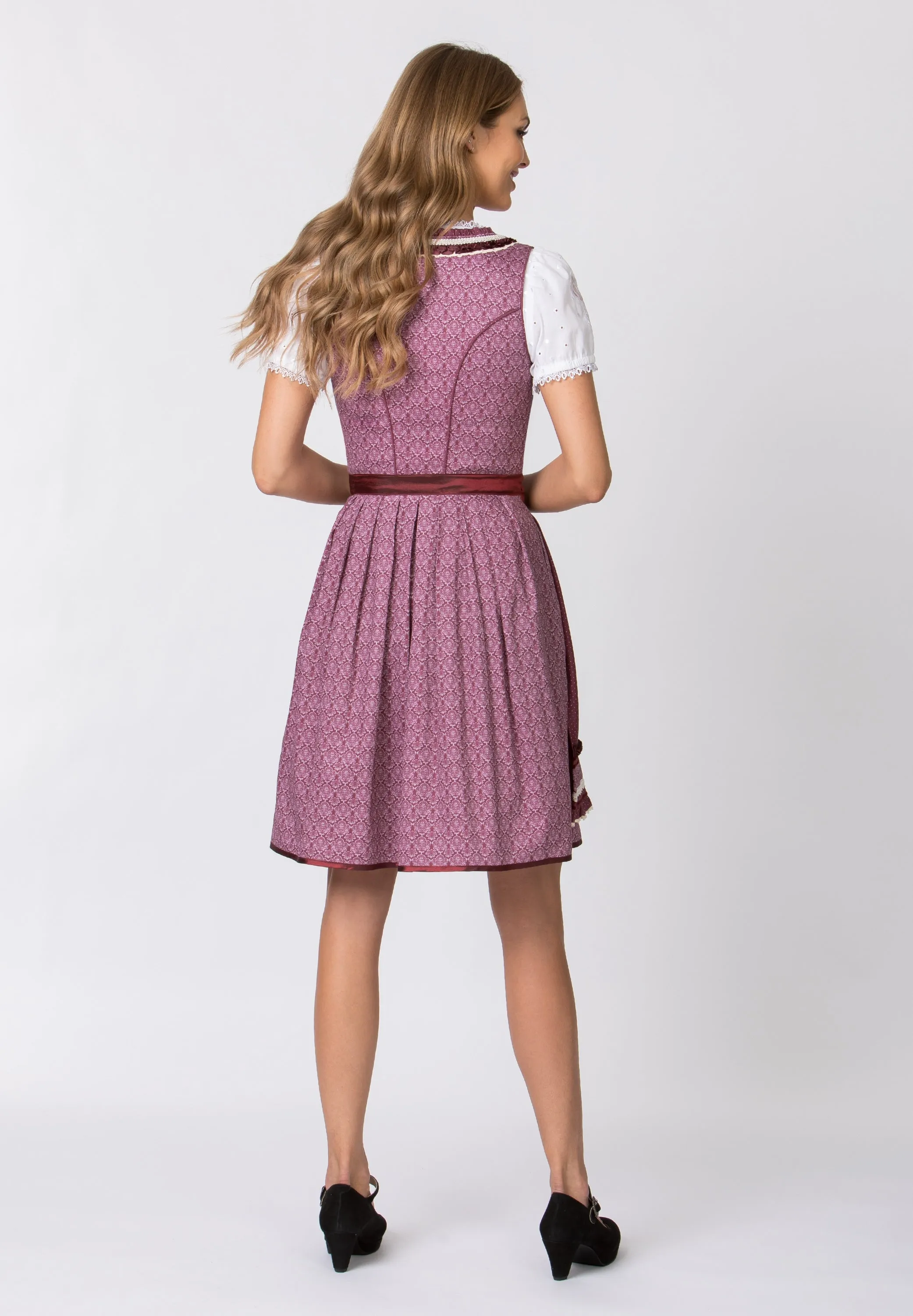 Stockerpoint Mini Dirndl 2pcs. 55cm "Angelica" Bordeaux (34)